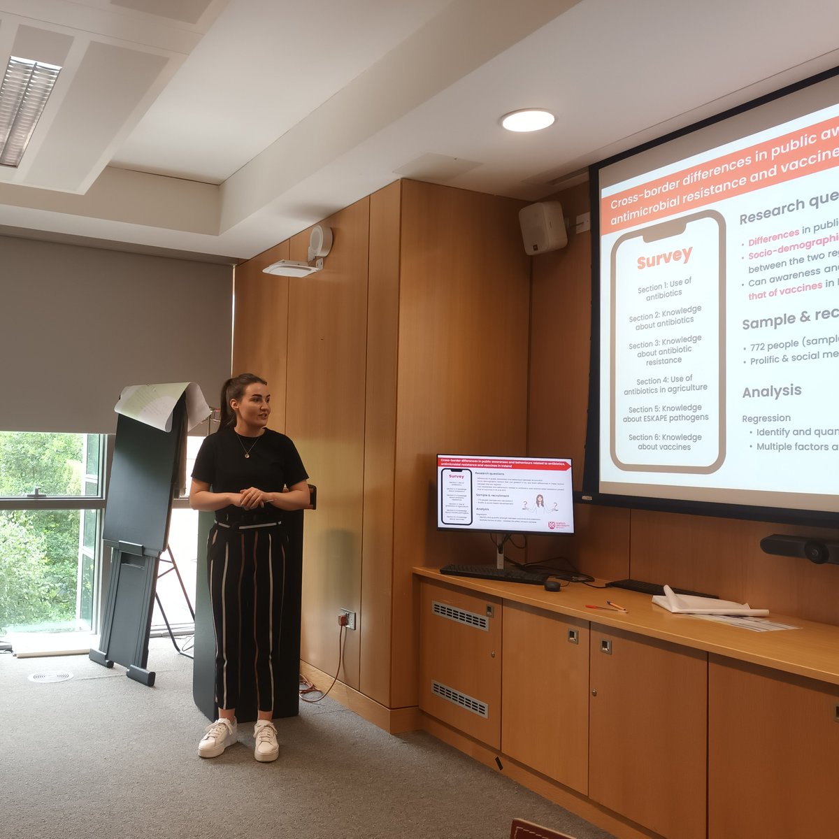 aivrt hub (@aivrt_hub) on Twitter photo Caoimhe Shieldswith
<a href="/GWShorter/">@gwshorter</a>
<a href="/QUBelfast/">Queen's University Belfast 🎓</a>
presenting recent work on people’s perceptions of Antibiotic use, knowledge about AMR and #ESKAPE pathogens & knowledge about vaccines.
<a href="/hea_irl/">HEA</a>
funded #NSRP Caoimhe Shieldswith
<a href="/GWShorter/">@gwshorter</a>
<a href="/QUBelfast/">Queen's University Belfast 🎓</a>
presenting recent work on people’s perceptions of Antibiotic use, knowledge about AMR and #ESKAPE pathogens & knowledge about vaccines.
<a href="/hea_irl/">HEA</a>
funded #NSRP