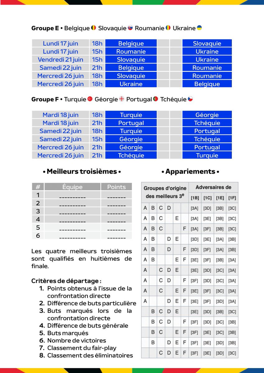 ActuFoot_'s tweet image. L’EURO 2024, c’est parti ! 🏆🔥

Pour vous, 𝗹𝗲 𝗰𝗮𝗹𝗲𝗻𝗱𝗿𝗶𝗲𝗿 𝗰𝗼𝗺𝗽𝗹𝗲𝘁 𝗮̀ 𝗿𝗲𝗺𝗽𝗹𝗶𝗿 𝗱𝗲𝘀 𝟱𝟭 𝗿𝗲𝗻𝗰𝗼𝗻𝘁𝗿𝗲𝘀 𝗱𝗲 𝗹𝗮 𝗰𝗼𝗺𝗽𝗲́𝘁𝗶𝘁𝗶𝗼𝗻. 📆