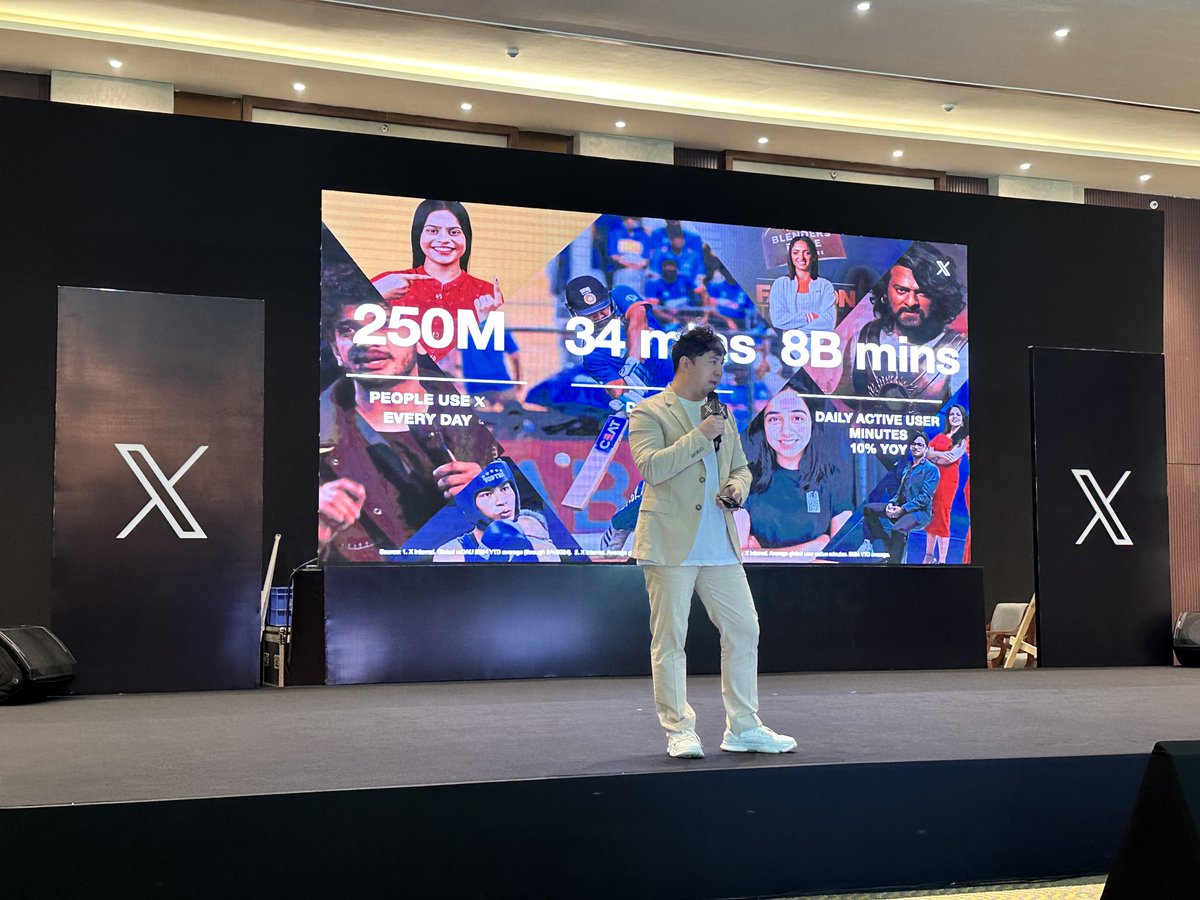 MarketingIN's tweet photo. A fantastic time in Mumbai this week hosting our very first #𝕏forBrands Summit India in partnership with our partner @AlephHolding.

It was an honour to share our progress and 𝕏 innovation roadmap with so many amazing attendees, and learn from the very best too! https://t.co/Hopqf1zbop