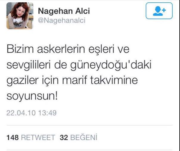 Nagehan Alçı, gördüğü şiddeti protesto için maarif takvime soyunsun.