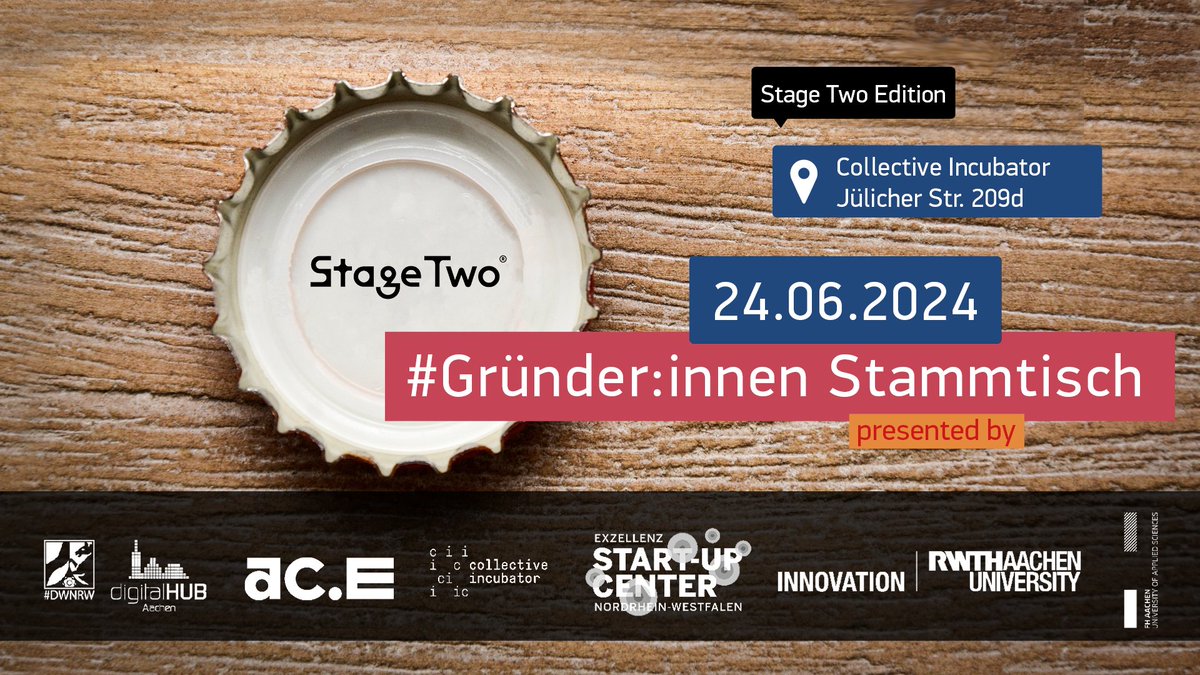 RWTH Innovation (@rwthinnovation) on Twitter photo Join us for the #StageTwo Edition of our #FoundersRoundtable on 24 June | This edition will feature the University Round, or #StageOne, of <a href="/RWTH/">RWTH Aachen</a>, to determine its nominee for Stage Two.
Register on #collӕb: app.collaeb.io/events/default…
#ForOurBeyond #EXISTPotentials #ESCNRW Join us for the #StageTwo Edition of our #FoundersRoundtable on 24 June | This edition will feature the University Round, or #StageOne, of <a href="/RWTH/">RWTH Aachen</a>, to determine its nominee for Stage Two.
Register on #collӕb: app.collaeb.io/events/default…
#ForOurBeyond #EXISTPotentials #ESCNRW