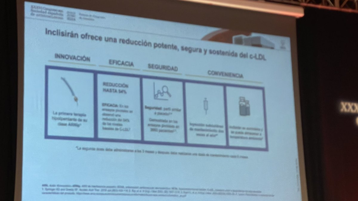 Aromerosecin's tweet photo. Inclisirán: "el camino directo para llegar y mantener el objetivo de C-LDL" Moderador: Dr. Xavier Pintó.
 Ponentes: Dr. Ovidio Muñiz. Dra. Carmen Suárez.

#36CongresoSEA #castellon #CONGRESOSEA2024 @sea_es https://t.co/pgPijnwcS7