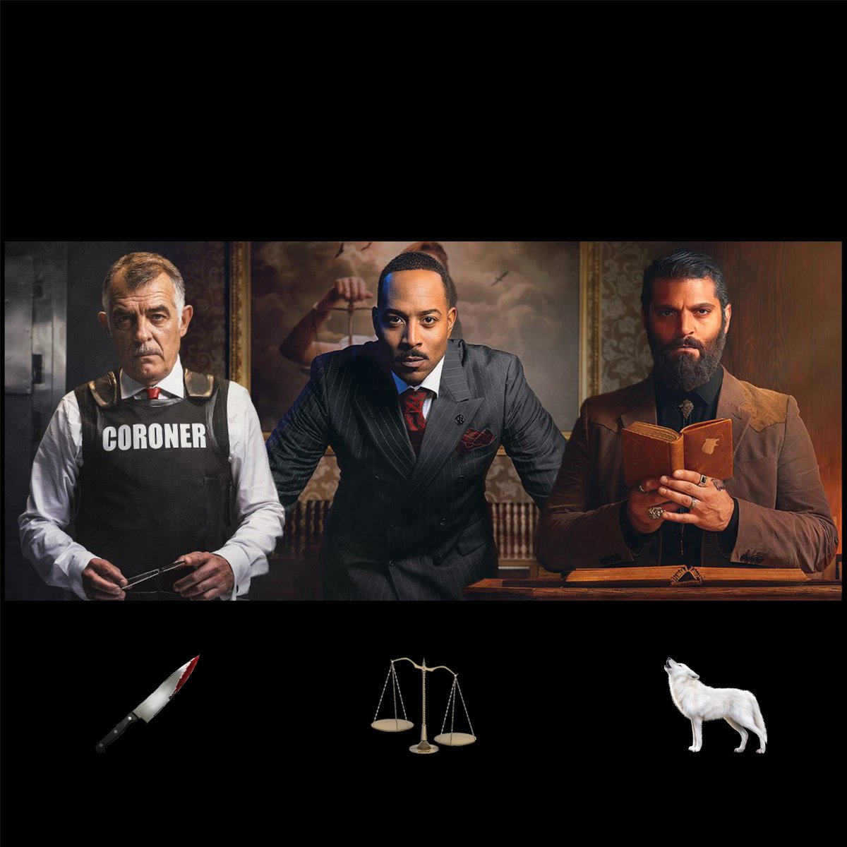 Un coroner, un prédicateur et un avocat se retrouvent pour prendre un verre ensemble…
De quoi peuvent-ils bien discuter ? 
⚖️X🔪X🐺
<a href="/ChronikFiction/">Chronik Fiction</a>