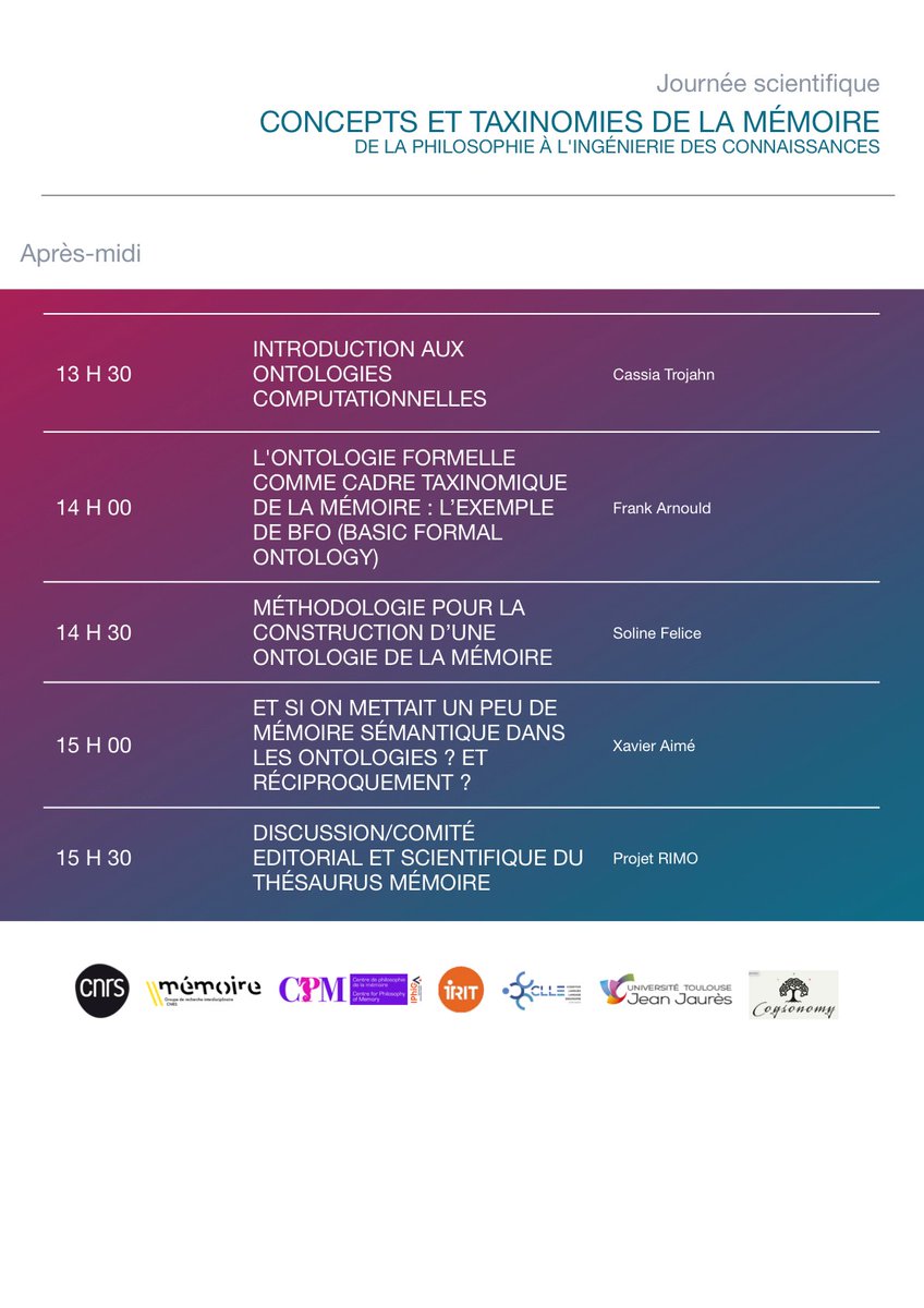 memovocab_fr's tweet image. Les inscriptions gratuites pour la journée « Concepts et taxinomies de la mémoire : de la philosophie à l&apos;ingénierie des connaissances », Vandœuvre-lès-Nancy, 29/11/2024, sont ouvertes ! Avec le soutien du @GDRmemoire. Détails ici : risc.cnrs.fr/echos/1403634