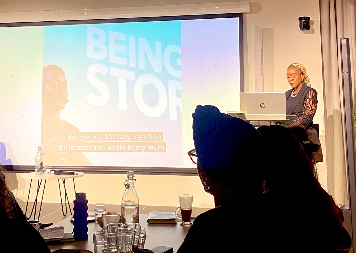 We’re so lucky to have <a href="/UnchainedP/">Unchained Poetry</a> perform her poetry today and share how she’s used her experience of the #JusticeSystem to create change for people in prison through delivering creative workshops. Creativity is key  #SDMFoL