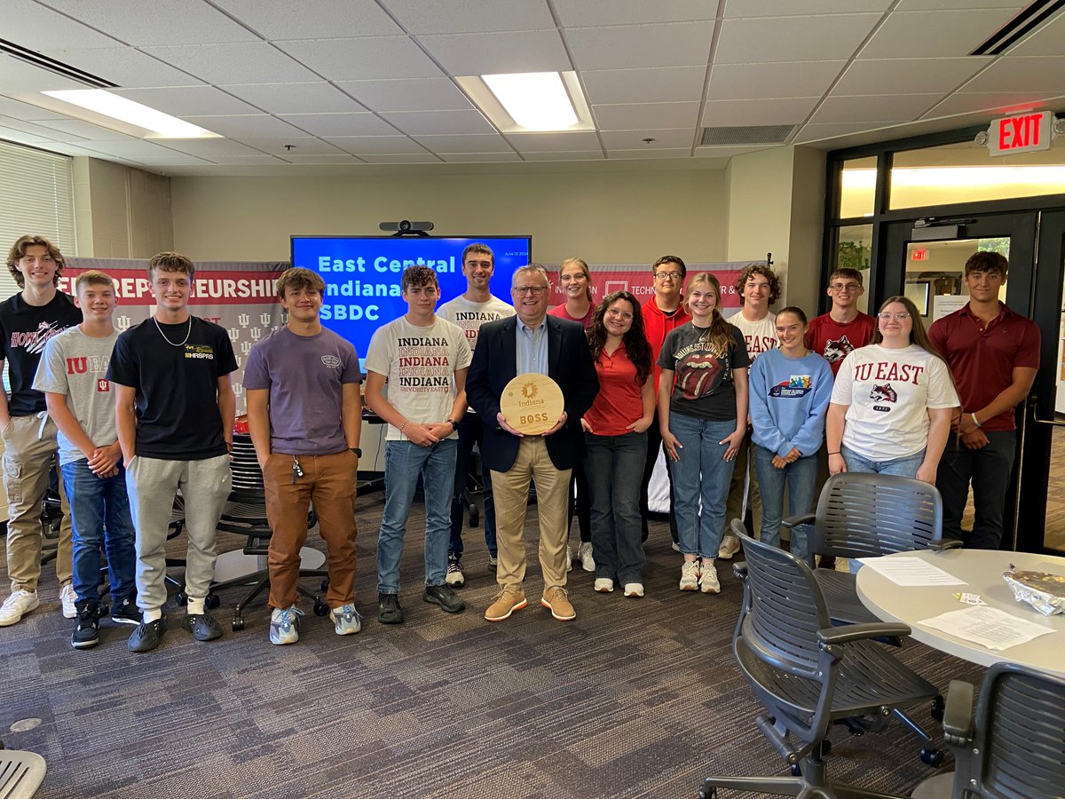 It's officially "BOSS Experience Day" in Wayne County, IN as we celebrate 18 years of the #BOSS program <a href="/iueast/">IU East</a> and accross the Hoosier State. Building the #Entrepreneurship network for our #Youth and our Futures. <a href="/IEDCtweets/">IEDC</a> <a href="/Indiana_EDC/">Indiana Economic Development Corp.</a> <a href="/Central_ISBDC/">Central Indiana SBDC</a> <a href="/GerryDick/">GerryDick</a> @GovHolcomb