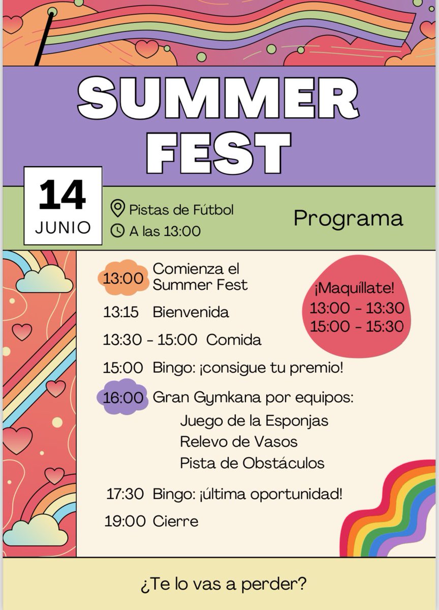 Es hoy, ES HOY!! 🏳️‍🌈🏳️‍⚧️ Today we celebrate the CBGP SUMMER FEST 😎🥳 look at the programme and… join us!! 🙌🏻
