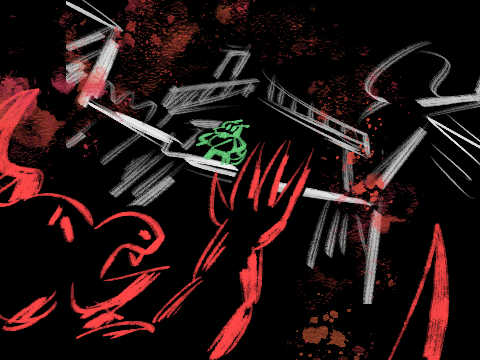 space_salaman's tweet photo. A while ago I made a game with @/NoodleDood1e and @msevenrk if you wanna try it too— to heck and back!! Turn based strategy game, if you'd like to give it a try.  I enjoy this style of cutscene I made for it :}

https://t.co/JqaIQlXZ1P https://t.co/oT7KGlHIzr
