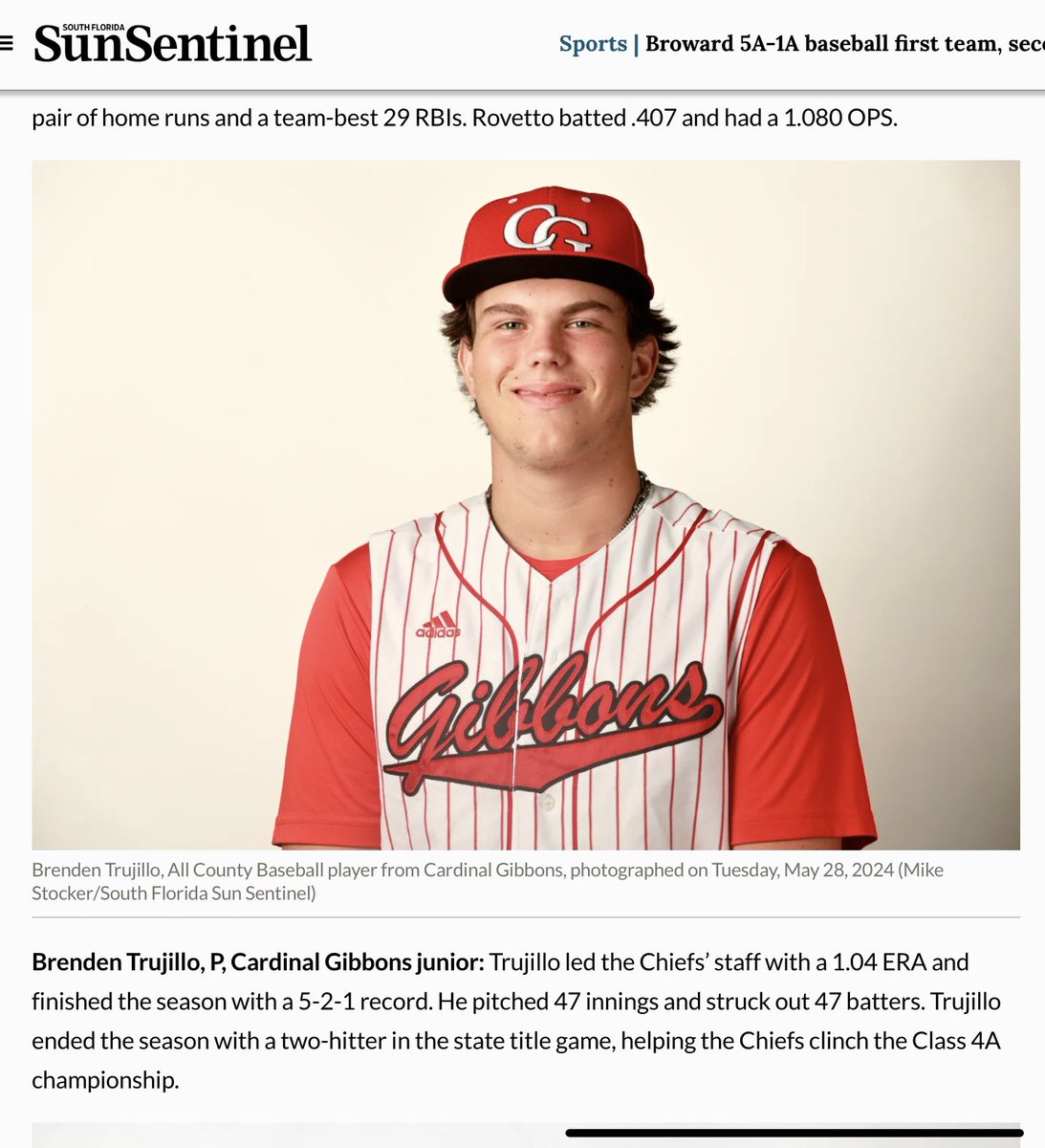 Proud to make 1st team all county.