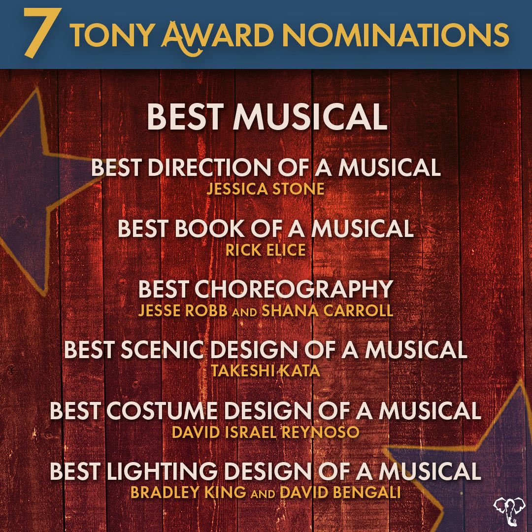 Only 2 days till the Tony Awards ceremony will take place! Good luck to our wonderful team! ✨

#WaterforElephants #musical
<a href="/W4Emusical/">Water for Elephants the Musical</a> <a href="/TheTonyAwards/">The Tony Awards</a>