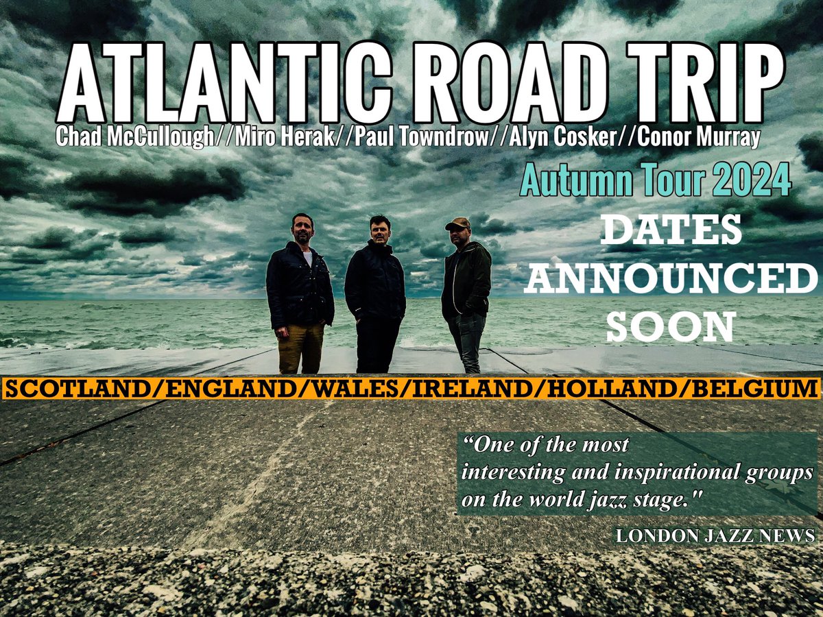 We’ve got huge touring news to announce VERY soon! Stay tuned for venue and ticket details for our 2024 European Tour. 

In the meantime please make sure you’re following us on every social media channel!

#atlanticroadtrip #internationaljazz #jazzfolkfusion #scottishjazz