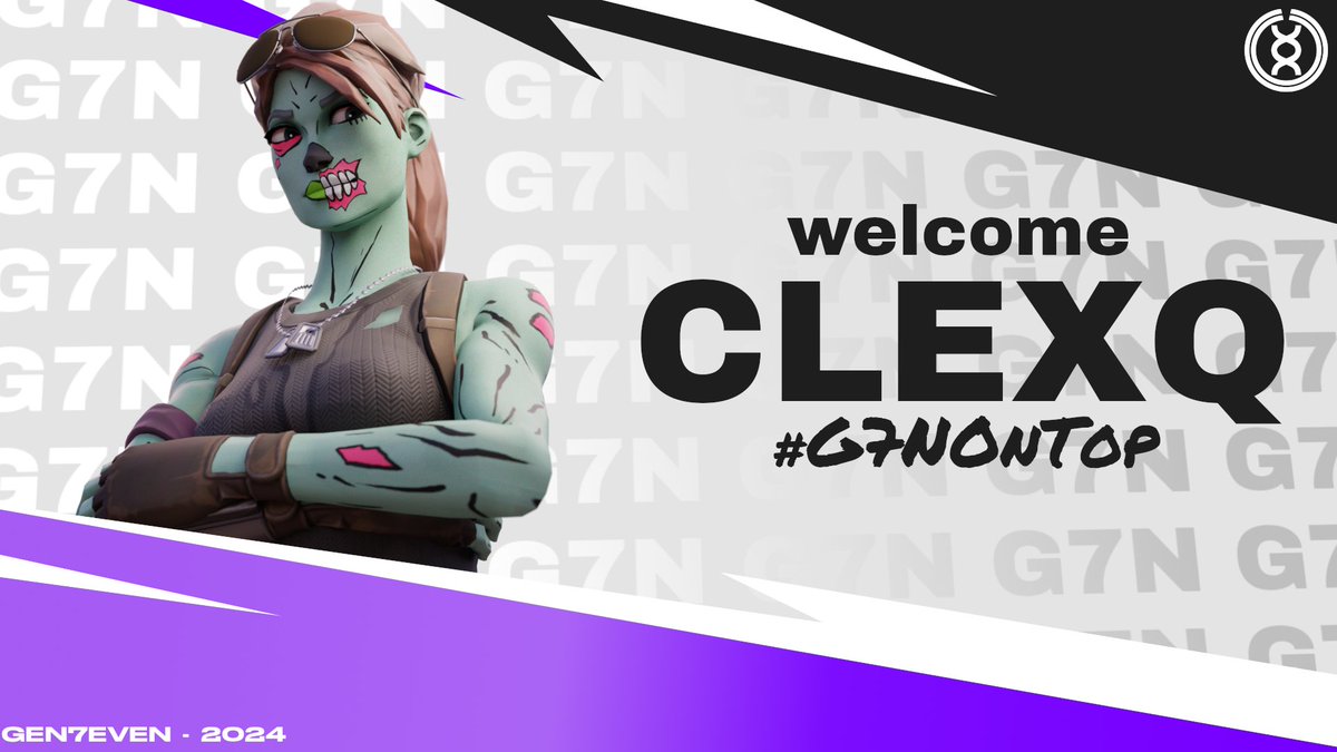 We are excited to announce our new fortnite competitive roster addition! 🎉🏆
welcome <a href="/Clexq_/">Clexq37</a> !💜

more big names coming soon👀#G7NonTop