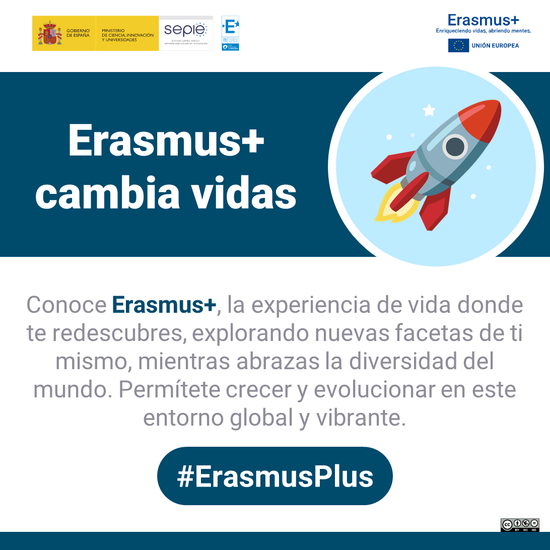 🚀 Conoce #ErasmusPlus, la experiencia de vida donde te redescubres, explorando nuevas facetas de ti mismo, mientras abrazas la diversidad del mundo.