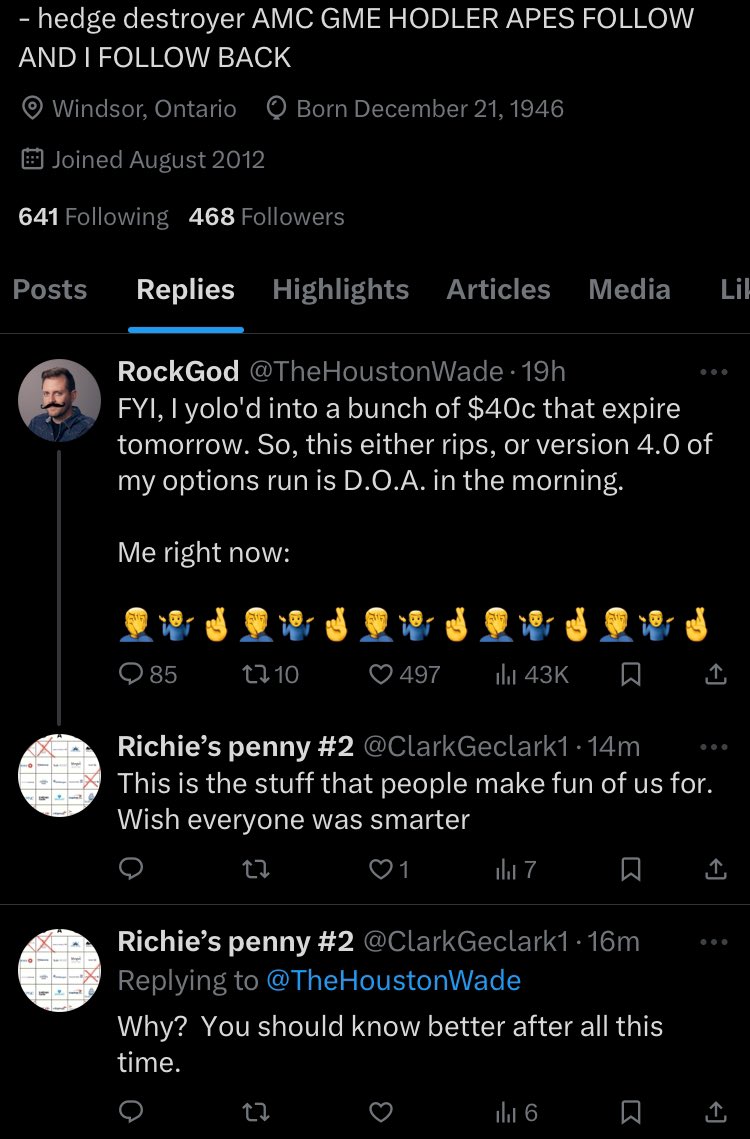 #GME.  This is how you play options STUPID.  How about everyone gets smarter and makes money rather than throwing it away .  And people listen to him on YouTube.  Jeez