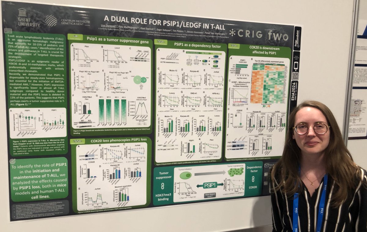 Did you know that a gene can have opposing functions in T-cell leukemia initiation or maintenance? Want to know more? Join Lisa at poster P369 in #EHA24