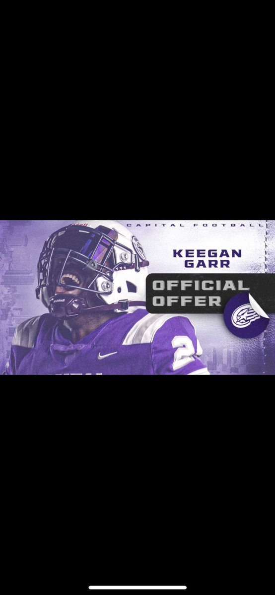Keegan Garr (@garrkeegan1) on Twitter photo After a great talk with <a href="/KnockCoach/">Coach Knock</a>, I am blessed to receive my first offer from Capital University! <a href="/c_huber5/">Coach Huber</a> <a href="/ColerainFtball/">Colerain Football</a> After a great talk with <a href="/KnockCoach/">Coach Knock</a>, I am blessed to receive my first offer from Capital University! <a href="/c_huber5/">Coach Huber</a> <a href="/ColerainFtball/">Colerain Football</a>
