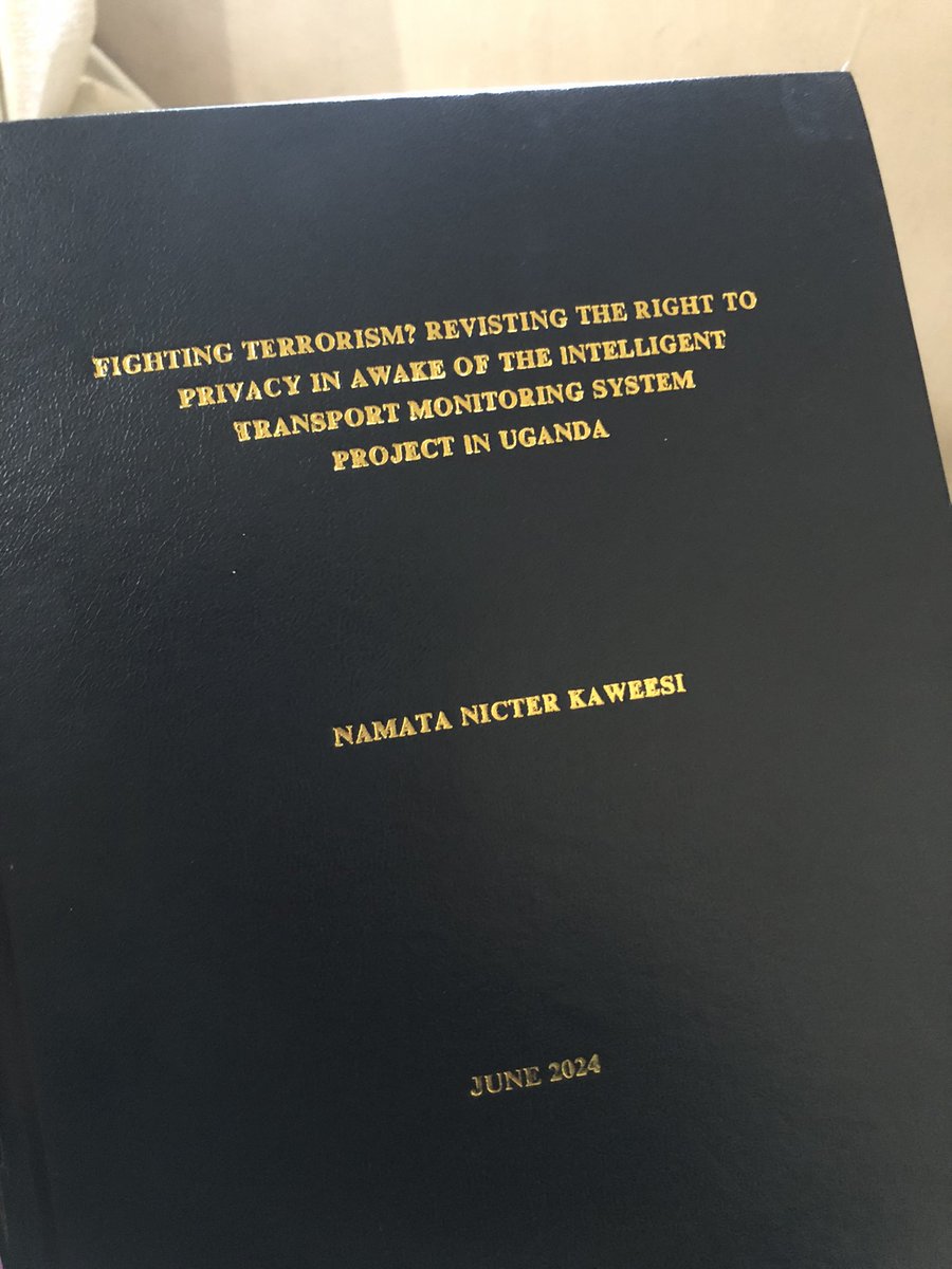 nicter_kaweesi's tweet image. 🎉 Milestone Achieved: Thesis Submitted! 🎉I am excited to share that I have officially submitted my thesis paper titled &quot;The Right to Privacy in the Wake of the Integrated Traffic Management System (ITMS) in Uganda.&quot; 📚✍️

#ThesisSubmitted #PrivacyRights #ITMS #DataProtection