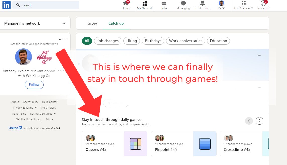 _AnthonyJones's tweet photo. Breaking #LinkedIn news - we can finally stay in touch through daily games!

😐😐😐😐😐😐😐

#SomeoneThoughtWasAGoodIdea 🤷‍♂️ https://t.co/gjJ7ZplghW