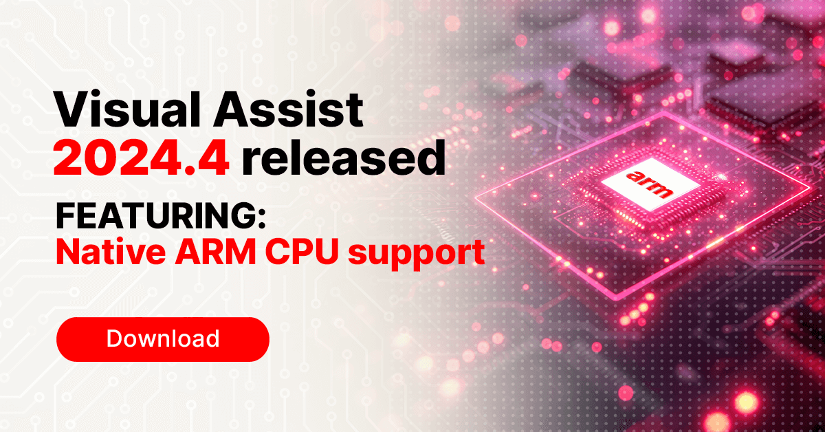 visualassist's tweet photo. Visual Assist 2024.4 is out! ๐ฃ๐ Now with support for Windows ARM devices, including VMs on Apple Silicon, Surface, and Snapdragon.
๐ Learn more and download here: https://t.co/q8yDoemNBI
#VisualAssist #ARM #developers https://t.co/enfhE9iz1R