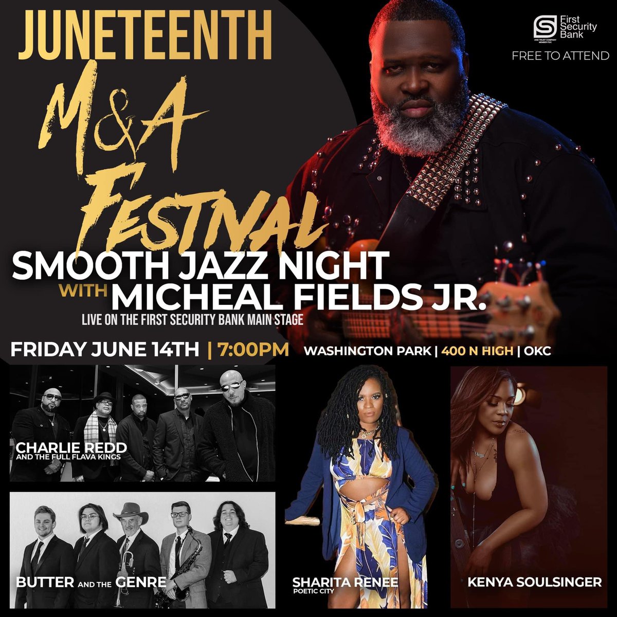 mikefezee's tweet image. Juneteenth Weekend starts now!!! OKC I’ll see yall later! Let’s celebrat!! #michaelfieldsjr #onthemove #fieldsgood #justlikewayman #okcjuneteenth #juneteethcelebration  #smoothjazz #souljazz #piccolobass #fieldsgoodtour