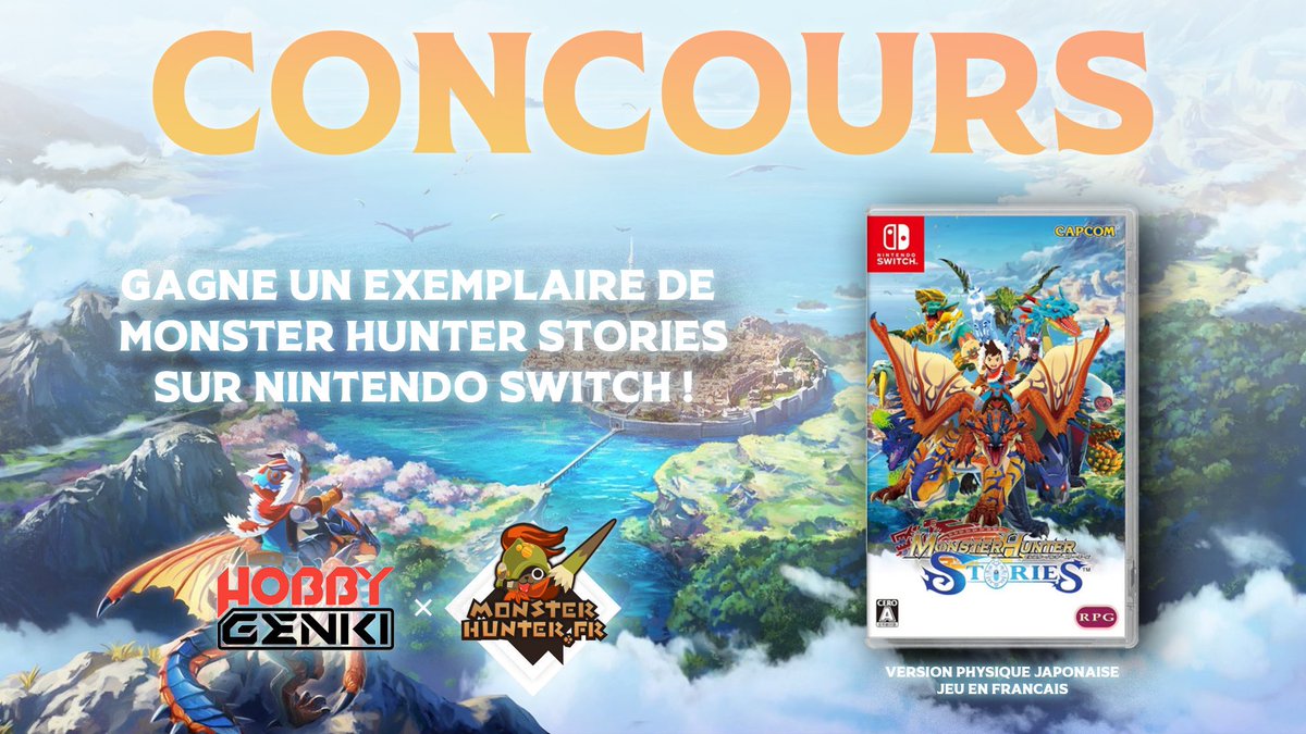 FrMonsterHunter's tweet image. ‼️✨CONCOURS RT + Follow ✨‼️
On s’associe à @HobbyGenki pour vous faire gagner un exemplaire de #MHStories version boîte❗️
Pour participer, rien de plus simple👇
👉 Repost ce post 🔁
👉 Follow @FrMonsterHunter et @HobbyGenki ✅
🗓️ TAS le 22.06.2024