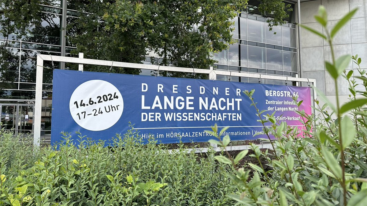 Die <a href="/LangeNacht_DD/">Dresdner Lange Nacht der Wissenschaften</a> der Wissenschaften ist gestartet! 🎉 Noch bis Mitternacht warten spannende Einblicke in die Dresdner Forschungswelt auf alle Besucher:innen. 🧪Kommt vorbei! #Dresden #LNdWDD