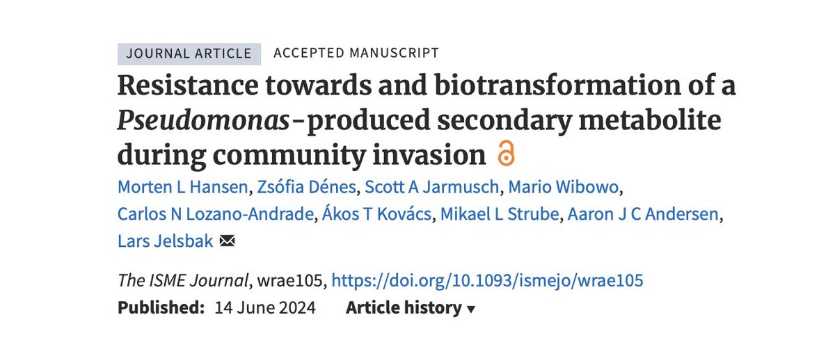 Akos T. Kovacs (@evolvedbiofilm) on Twitter photo New @cemist_dtu publication to share before the weekend in <a href="/ISMEJournal/">The ISME Journal</a> by <a href="/LindqvistHansen/">Morten Lindqvist Hansen</a> et al from the group of <a href="/LarsJelsbak/">Lars Jelsbak</a>
-glad to be involved together with <a href="/neftalyl/">Carlos N. Lozano-Andrade</a> and his #SynCom
"The Chemists of CeMiSt" @scott_jarmusch <a href="/mario_wib/">Mario Wibowo</a> & Aaron
academic.oup.com/ismej/advance-… New @cemist_dtu publication to share before the weekend in <a href="/ISMEJournal/">The ISME Journal</a> by <a href="/LindqvistHansen/">Morten Lindqvist Hansen</a> et al from the group of <a href="/LarsJelsbak/">Lars Jelsbak</a>
-glad to be involved together with <a href="/neftalyl/">Carlos N. Lozano-Andrade</a> and his #SynCom
"The Chemists of CeMiSt" @scott_jarmusch <a href="/mario_wib/">Mario Wibowo</a> & Aaron
academic.oup.com/ismej/advance-…
