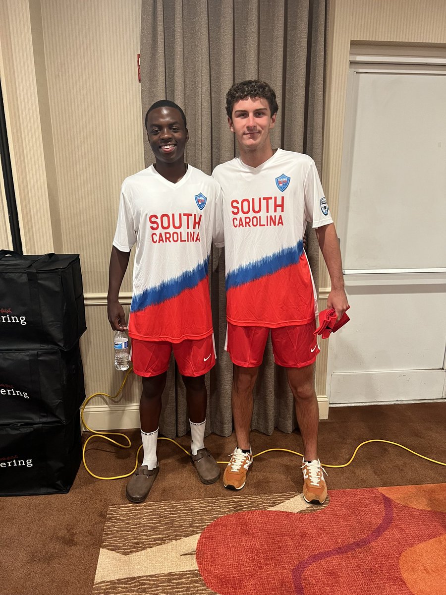 SCSoccer.com (@scsoccer) on Twitter photo David Liboyi & Luke Hilton of <a href="/DFMensSoccer/">Dutch Fork Men's Soccer</a> & <a href="/ChapinMSoccer/">Chapin Men's Soccer</a> were the first Sandlappers to report to the #Clash24 <a href="/schssca/">SCHSSCA</a> <a href="/NCSoccerCoaches/">NCSCA</a> David Liboyi & Luke Hilton of <a href="/DFMensSoccer/">Dutch Fork Men's Soccer</a> & <a href="/ChapinMSoccer/">Chapin Men's Soccer</a> were the first Sandlappers to report to the #Clash24 <a href="/schssca/">SCHSSCA</a> <a href="/NCSoccerCoaches/">NCSCA</a>
