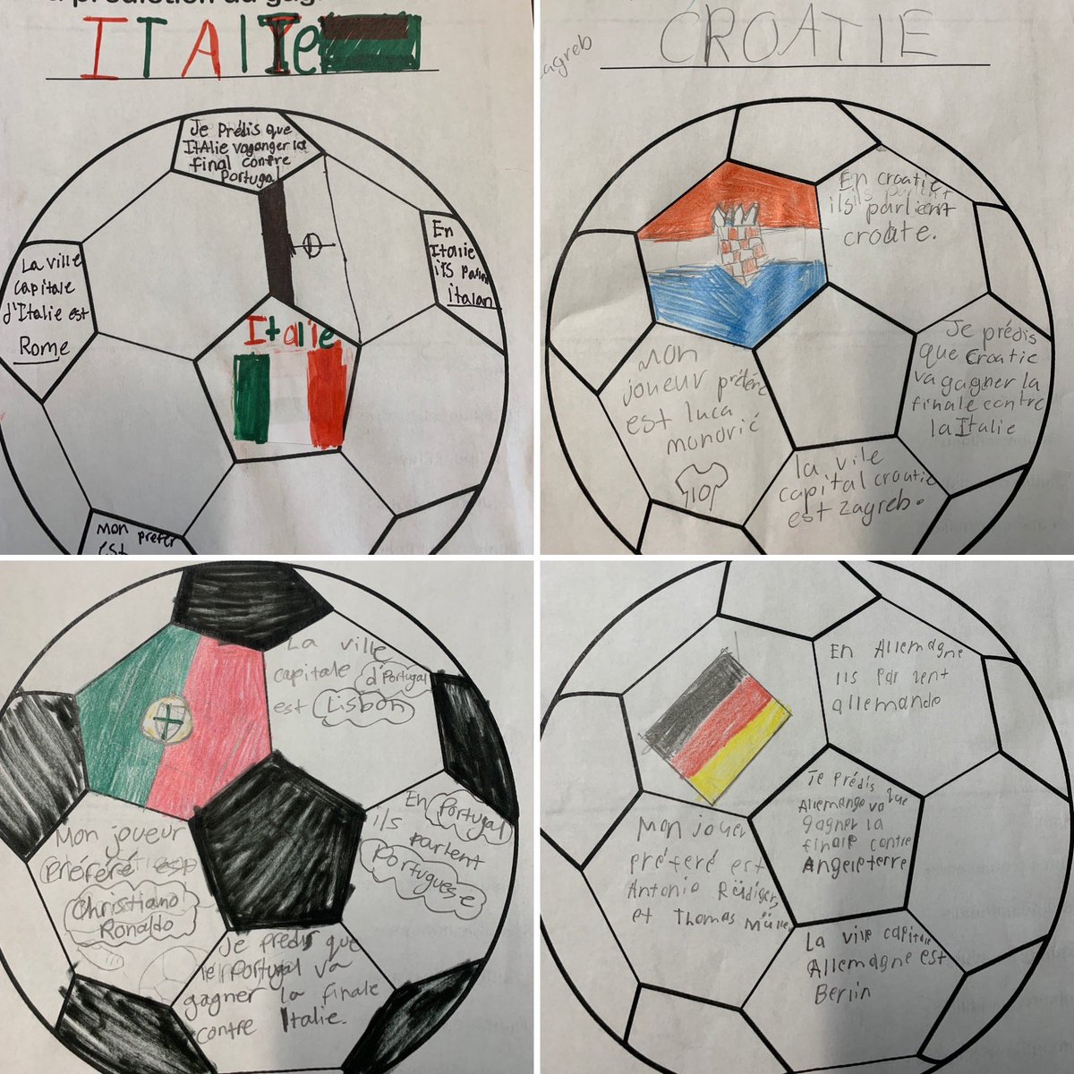 MmeTittarelli's tweet photo. Euro 2024 @EURO2024 is well underway @ADayatStRaphs! ⚽️🏆🌍

Students are making predictions, learning about different cultures, and communicating through speaking and writing… in French! 

Qui est le “G.O.A.T” 🤔 … you heard it here first from Mrs. Norry!  @HCDSBFrench @HCDSB https://t.co/d7eFohmr4S