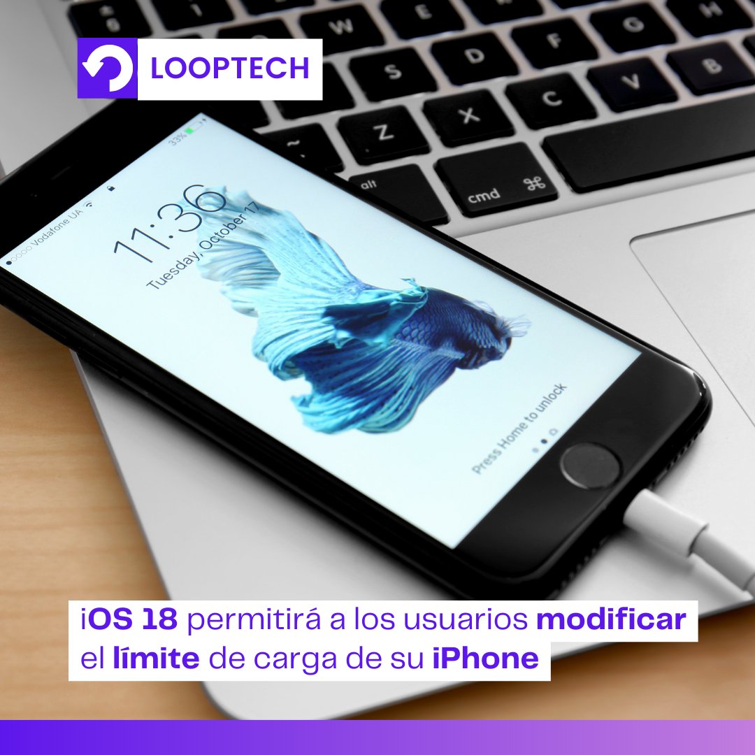looptechnews's tweet image. iOS 18 trae una nueva que te permite elegir que tu iPhone se cargue hasta un 85%, 90% o 95% en lugar del 100%. Esto reduce el desgaste de la batería y la mantiene funcionando al máximo por más tiempo📲✨ #looptech #Phone #iOS18