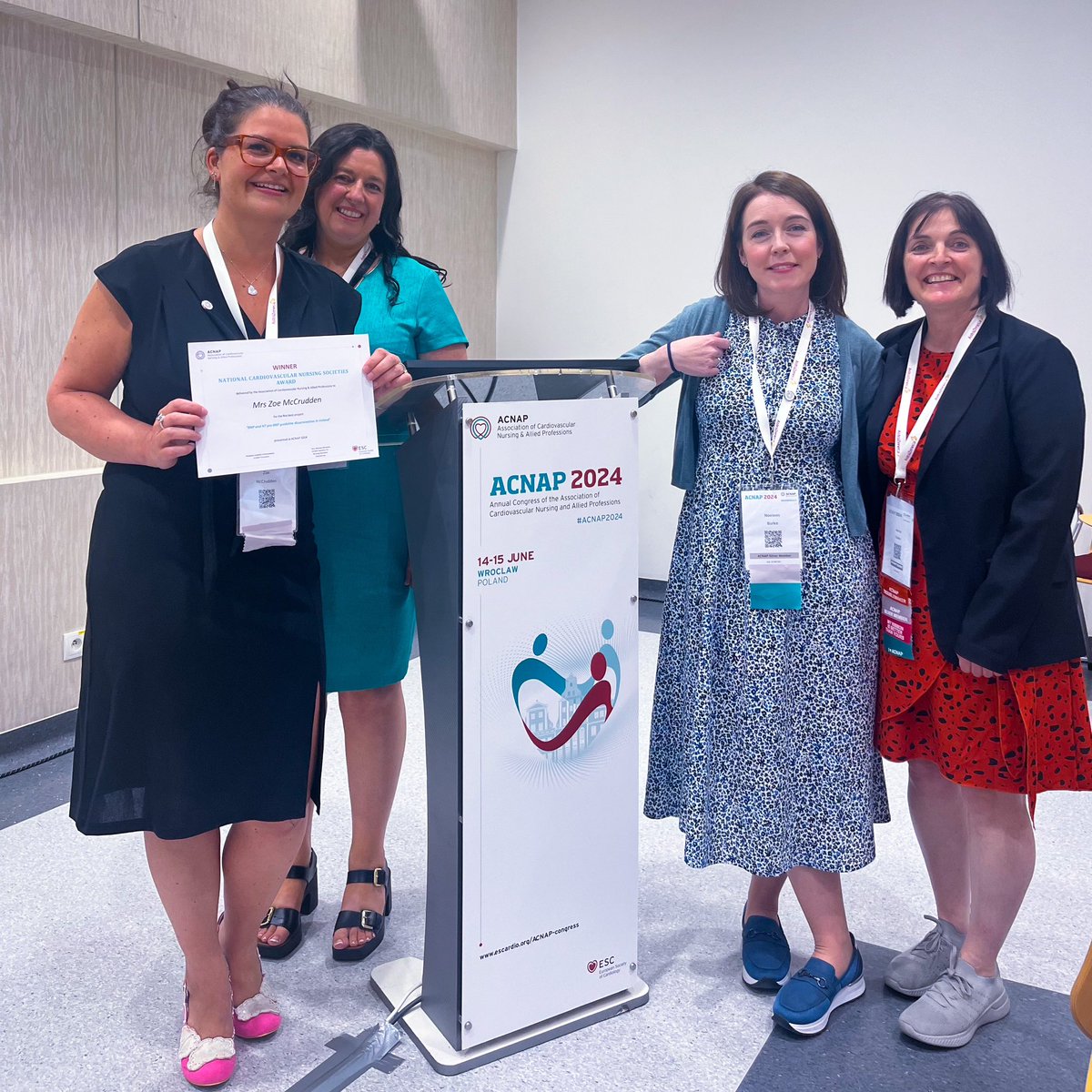 Having such a lovely time at #ACNAP2024. Meeting friends and making more. Integrating approaches to care. #cardiology #psychiatry #heartfailure Well done <a href="/zoej121/">Zoej121</a> and all on yer award. ❤️ <a href="/LehaneMairead/">Mairead Lehane</a> <a href="/NormaCaples/">norma caples</a>