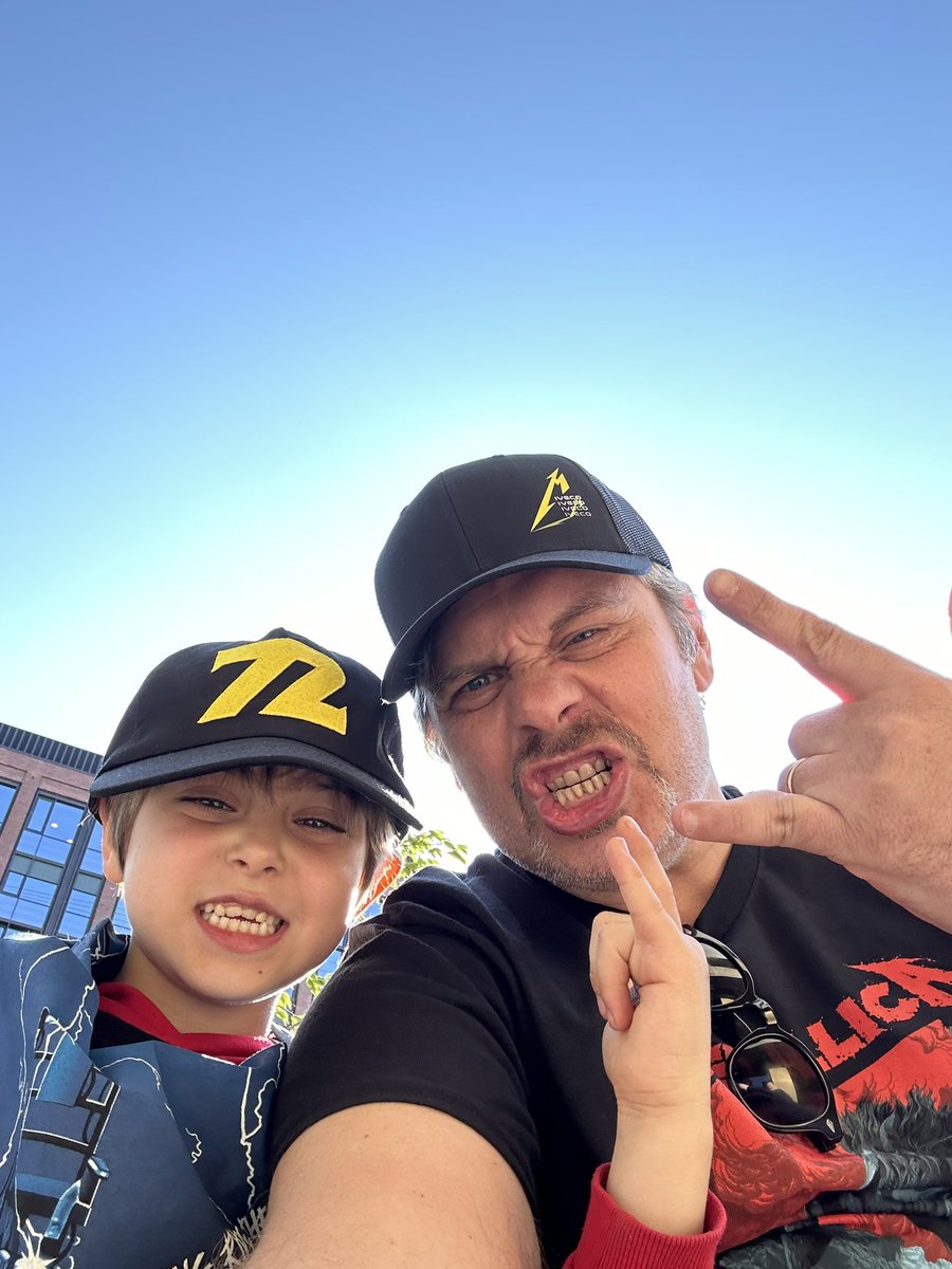 brambs2's tweet photo. An italian family in Copenaghen to meet the @Metallica family for tonight #MetOnTour show. It will be the first live concert in the first 26 seasons of “junior headbanger” Paolo. #Metallica #M72Copenhagen https://t.co/M2Y0r3F8UT