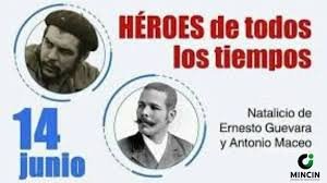 Dos grandes de la Historia de Cuba por una misma causa; la libertad de la Patria. #MaceoVive #CheVive #CubaPorLaVida #CubaCoopera 
<a href="/cubacooperaven/">Brigada Médica Cubana en Venezuela</a>
<a href="/MINSAPCuba/">Ministerio de Salud Pública de Cuba</a>
<a href="/japortalmiranda/">José Angel Portal Miranda</a>