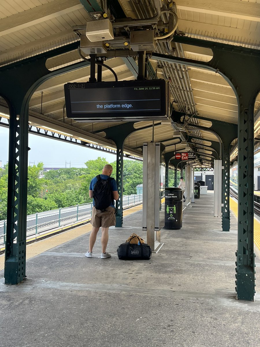 the platform edge.