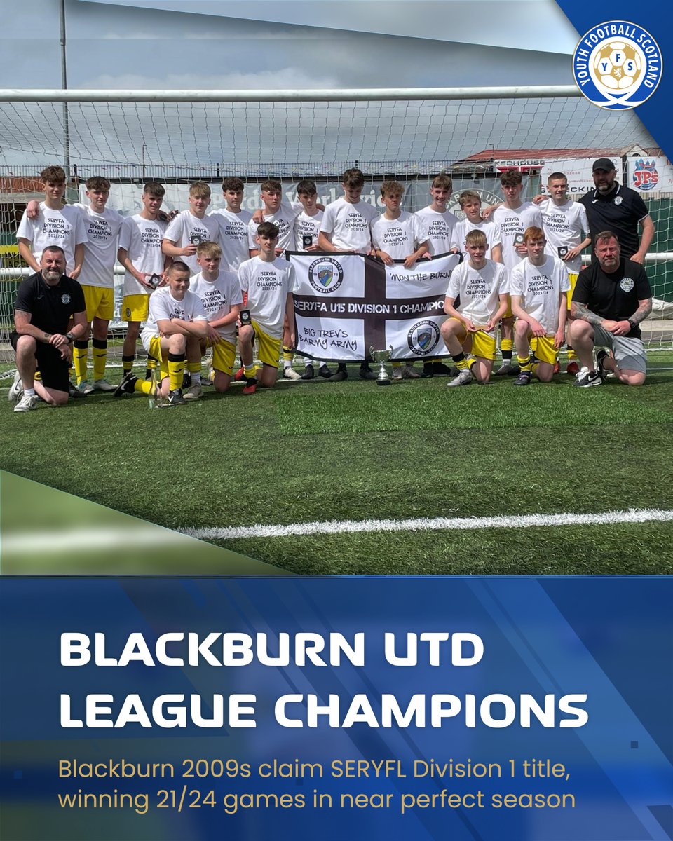 yfst's tweet photo. 𝗙𝗘𝗔𝗧𝗨𝗥𝗘 ✍️ 

@BlackburnUnited ended their season as U15 SERYFL Division 1 champions by six points after a near-perfect league campaign.

@MackKelly67 reports ➡️ https://t.co/NpkNpj2iVD https://t.co/TW7AYutLfg