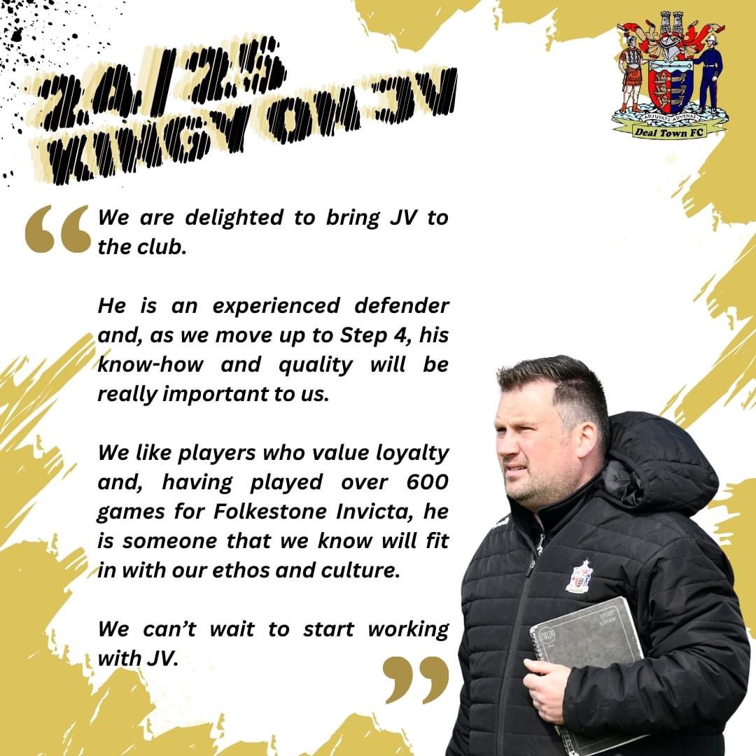 ✒️| WELCOME JV!

Our 3rd signing is experienced defender Josh Vincent. 

Josh was previously with Folkestone Invicta, where he played in excess of 6️⃣0️⃣0️⃣ games, before moving to SCEFL-side Faversham Town ahead of the 23/24 season. 

Welcome to the club, Josh!

#COYH 🖤🤍
