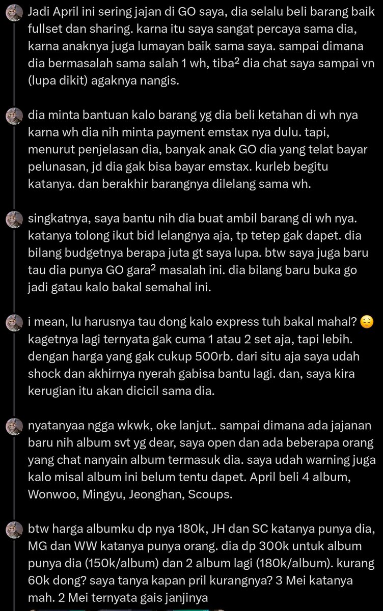 darkthetic's tweet photo. HELP RT ‼️

Izin menambahkan, aku Adellia selaku owner (Hancafe GO). terkait April yang ada di thread tersebut. aku juga merasa dirugikan dan aku merasa ada tindakan pencemaran nama baik terkait GO hancafe dan april.
untuk bukti aku drop dibawah. https://t.co/HCBarPe8XR
