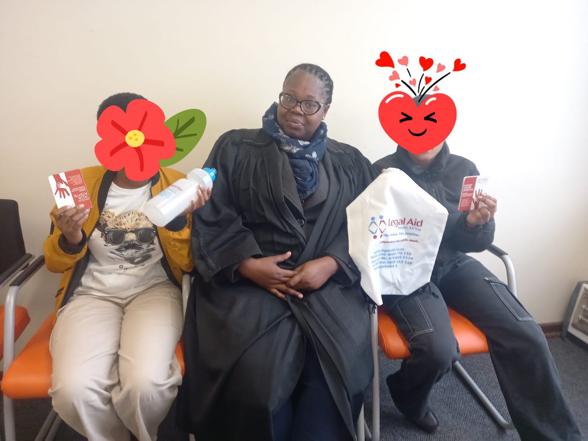 LegalAidSA1's tweet image. Today&apos;s #goodnewsFriday applauds the Legal Aid SA East London Local Office!

During #ChildProtectionWeek, Regional Court Legal Practitioner Nonzukiso Magxwalisa, District Court Legal Practitioner Vuyiseka Mhleli and Candidate Attorney Kwezilomso Godona visited the Mdantsane and…