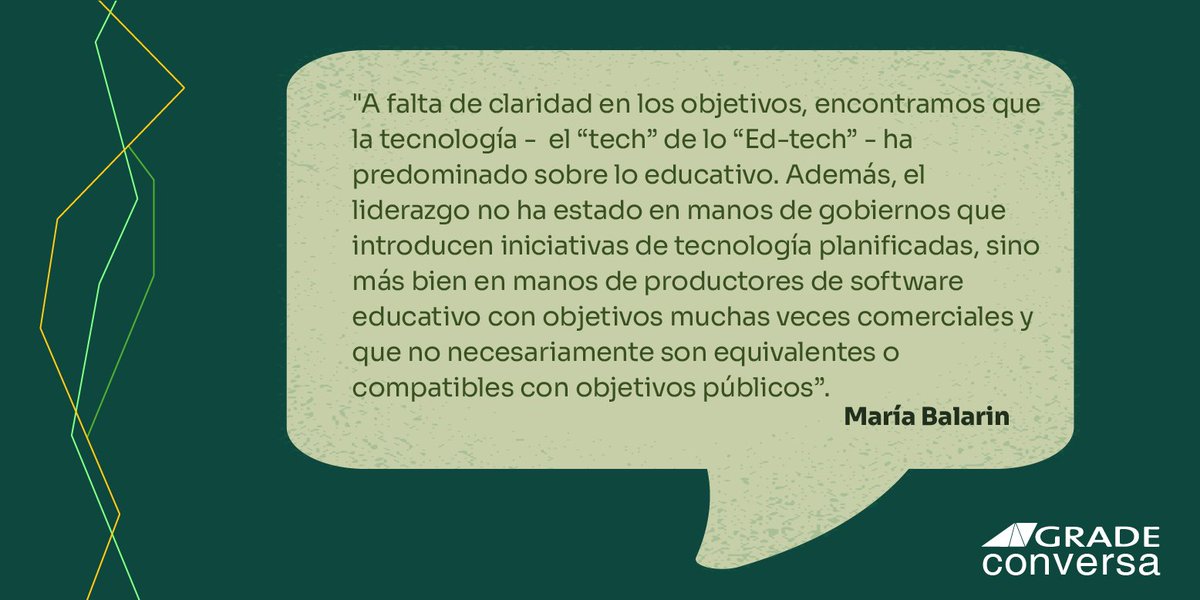 GRADEPeru's tweet photo. #EdTech Entender las complejidades de los mercados de #tecnologíaeducativa, conformados por inversores y productores de software con distintos intereses, es clave cuando se busca la alineación con objetivos públicos. Nuevo episodio de #GRADEConversa: https://t.co/Zv3vfXYlB8 https://t.co/wAxt0rW7Vh