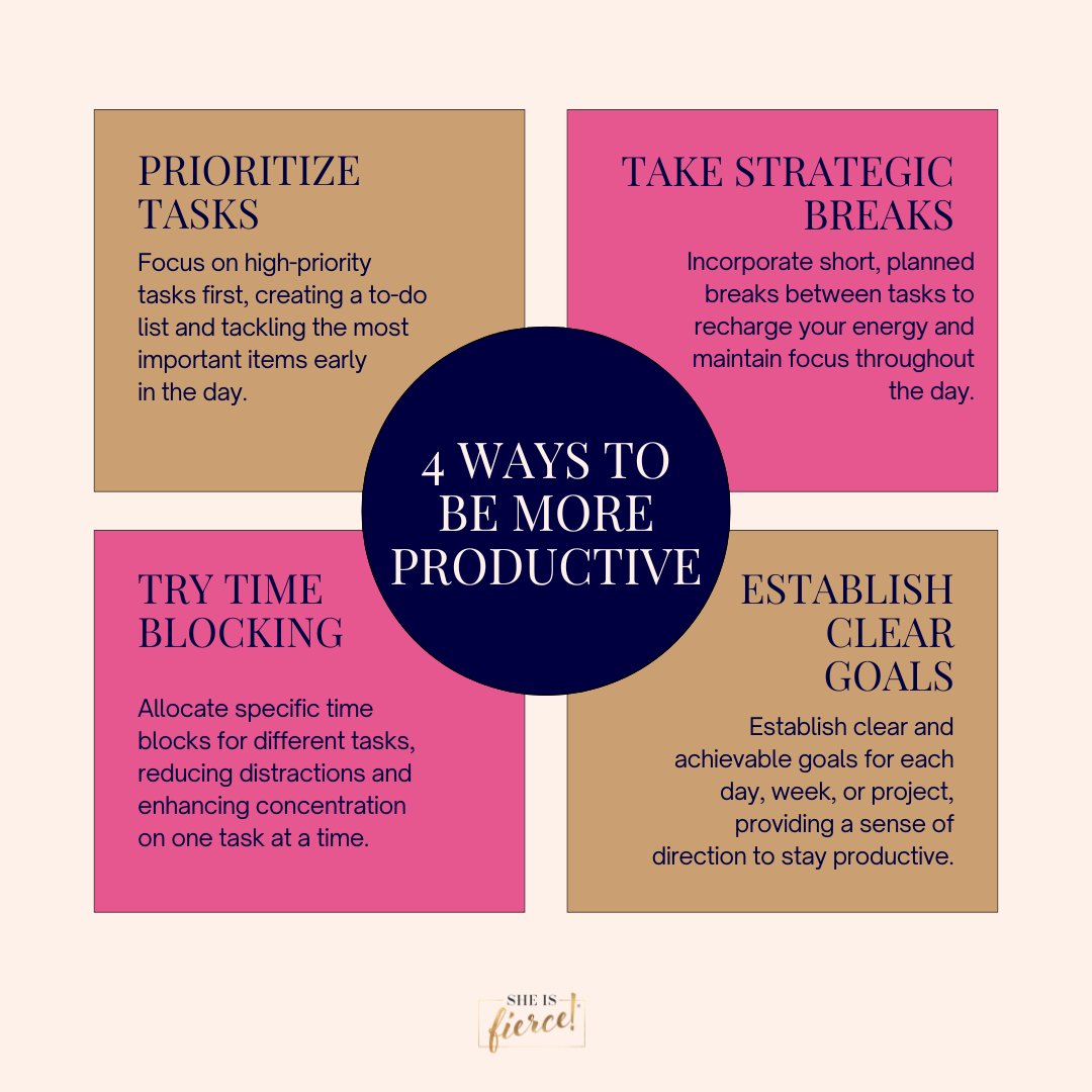 Here are some tried-and-true strategies to help you tap into your inner superwoman and level up your productivity game!

#sheisfiercehq #motivationforwomen