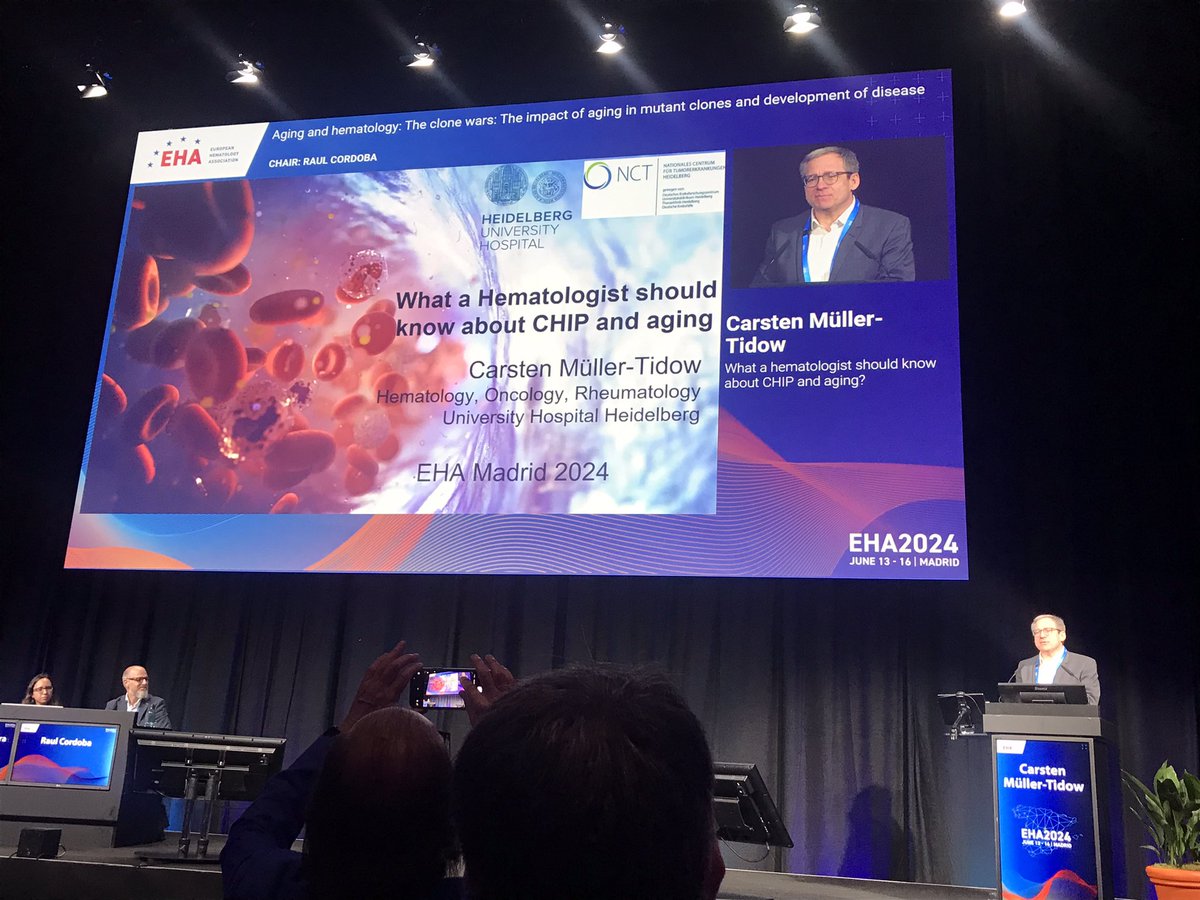 Guezguez lab (@guezguezl) on Twitter photo Fantastic SWG #EH2024 session on « #aging #hematology » chaired by <a href="/DrRaulCordoba/">Raul Cordoba, MD, PhD</a> about the defining features of #CHIP and clinical impact as risk factor for blood malignancies and heart disease and allogenic transplantation; presented by <a href="/LabTidow/">Müller-Tidow Lab</a> <a href="/josejfuster/">José Javier Fuster</a> <a href="/AlbaRMeira/">Alba Meira</a> 🩸🦴 Fantastic SWG #EH2024 session on « #aging #hematology » chaired by <a href="/DrRaulCordoba/">Raul Cordoba, MD, PhD</a> about the defining features of #CHIP and clinical impact as risk factor for blood malignancies and heart disease and allogenic transplantation; presented by <a href="/LabTidow/">Müller-Tidow Lab</a> <a href="/josejfuster/">José Javier Fuster</a> <a href="/AlbaRMeira/">Alba Meira</a> 🩸🦴