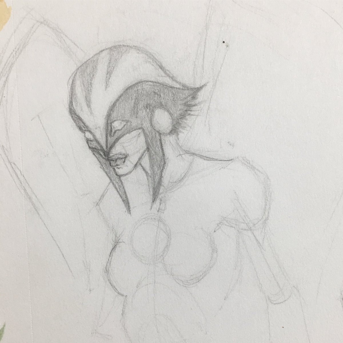 artofalexlopez's tweet photo. Older sketch idea for Hawkgirl’s mask 🪽

#hawkgirl #hawkworld #thanagar #thangarian #justiceleague #jsa #hawkman #hawkwoman #shayerahol #shayera #kendrasaunders #dc #dccomics #comicart #sketch #sketching #sketches #sketchbook #drawing #supermanlegacy #dcuniverse https://t.co/LEdln0iYEK
