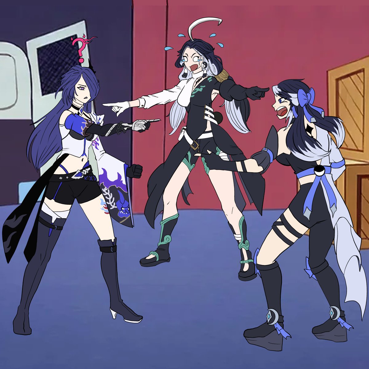 people kept saying my oc looks like acheron and jianxin so i present to you all this meme

commissioned this from <a href="/tortofuart/">TortofuArt</a> !