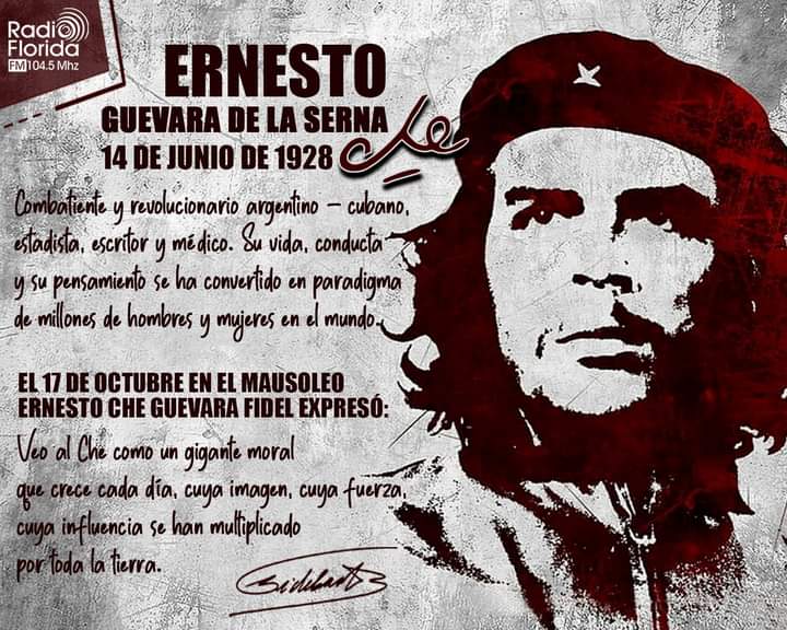 radioflorida's tweet image. #FidelPorSiempre: "Veo al Che como un gigante moral que crece cada día, cuya imagen, cuya fuerza, cuya influencia se han multiplicado por toda la tierra" #ComoElChe #CheViveEntreNosostros
