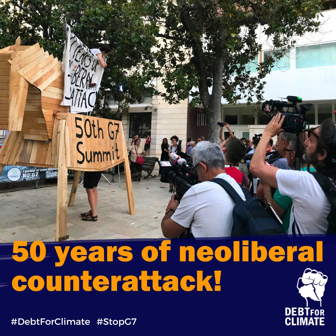 DebtforClimate's tweet photo. #G7Italy: COUNTER-DINNER OF THE POOR ✊🏿✊🏽✊
Yesterday, during the #G7 leaders' dinner, we set up a "Trojan horse" in Brindisi to dismantle the colonial policies of the G7, #IMF, and #WorldBank. We demand they pay their #ClimateDebt and #CancelTheDebt. Find out why...(1/5)
#StopG7 #G72024 #DebtForClimate @XrItaly