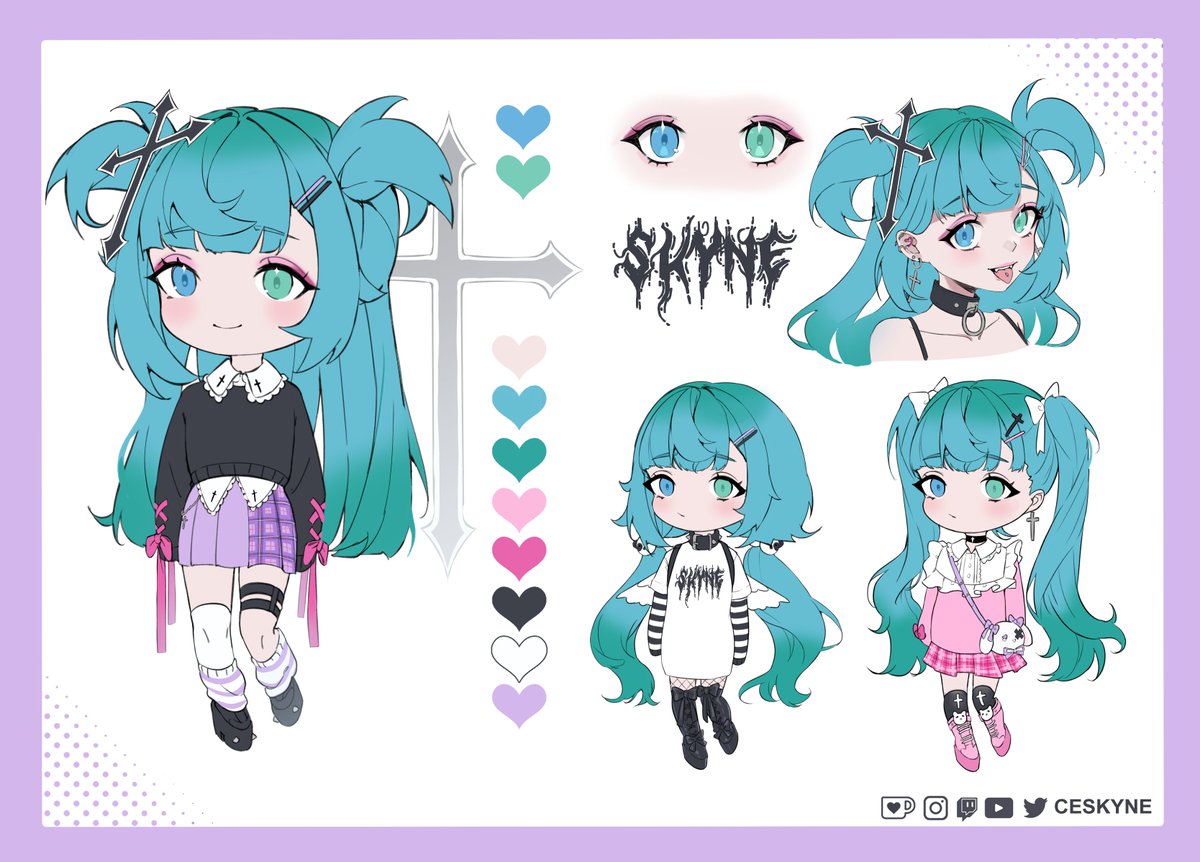 ceskyne's tweet image. Skyne reference sheet 2.0
β± Twitch: twitch.tv/ceskyne
β± Art tag: #skyneillust
β± Birthday: May 16th