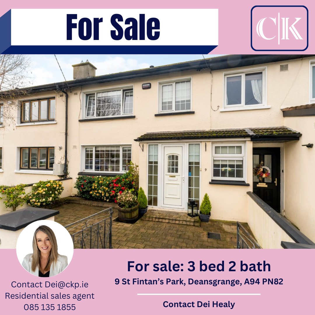 CKP_limited's tweet photo. Check out this property for sale!
📍9 St Fintan’s Park, Deansgrange, A94 PN82
🏡3 bedrooms &amp; 2 bathrooms

🌐See what else is available at https://t.co/OZ6A9M6ni3 https://t.co/uTblZ8B6PS