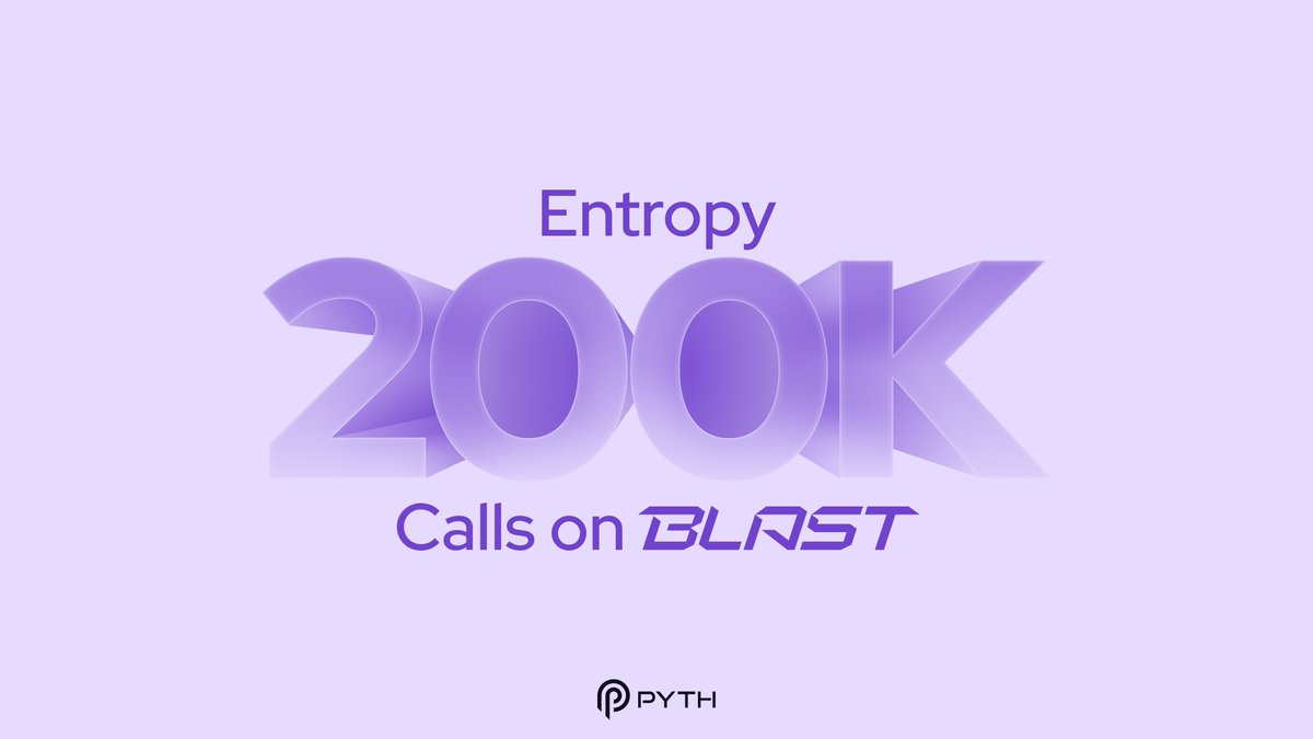Web3 gaming is making a blast, thanks to Entropy 🎲

In just one month, <a href="/Blast_L2/">Blast</a> apps have made over 200K calls to Entropy as a reliable source of randomness.

If you need on-chain RNG, Pyth has you covered. Don’t just take our word for it. Entropy users include:

👨‍🌾