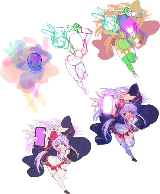 新しい描き方のお試しに、たまたま目に付いたメメリスちゃんをチョイス。自分の趣味でちょっとふとももむちむちになってしまったかも 