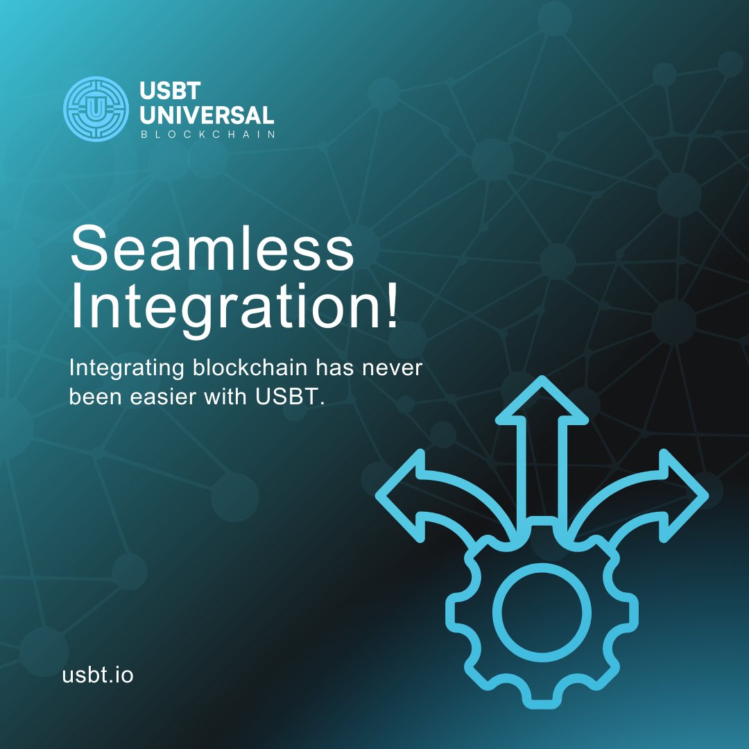usbt_official's tweet photo. Integrating blockchain into your business has never been easier. USBT offers a smooth and user-friendly experience.
#SeamlessIntegration #USBT #EasyBlockchain #UserFriendly https://t.co/SygbYB5xV9